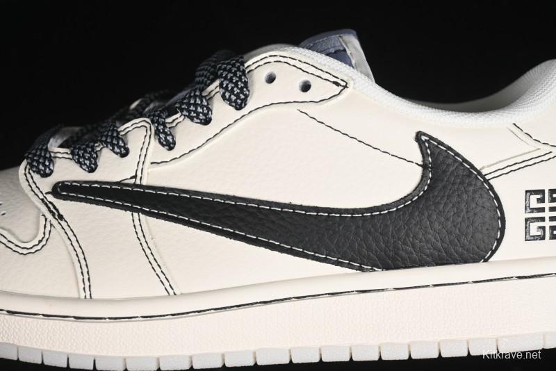 Nike Travis Scott x Fragment Design x Air Jordan 1 Low OG SP AJ1 Low Top Casual Sneakers - XY2688-111