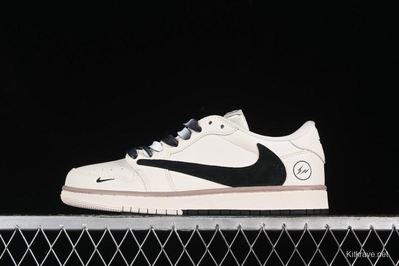 Nike Travis Scott x Fragment Design x Air Jordan 1 Low OG SP AJ1 Sneakers - CF3688-018