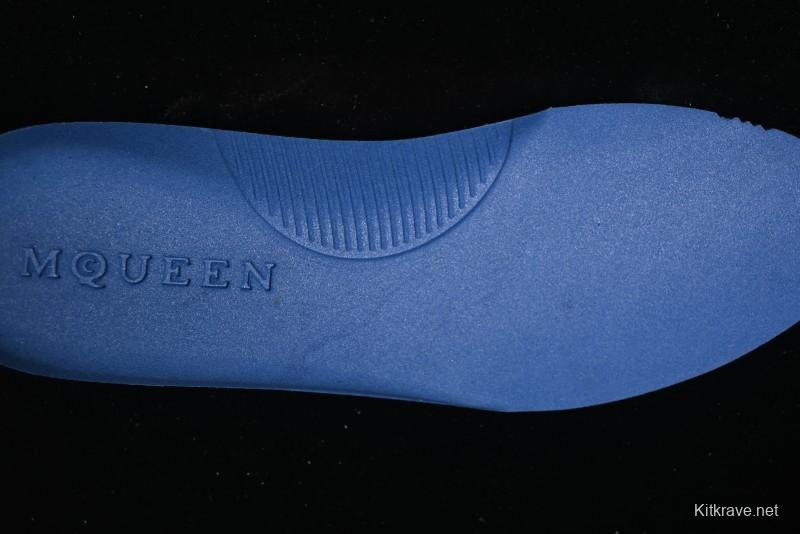 Alexander McQueen Flexion Retro Sneakers in Black with Diamond Grain Calfskin - 8.F6