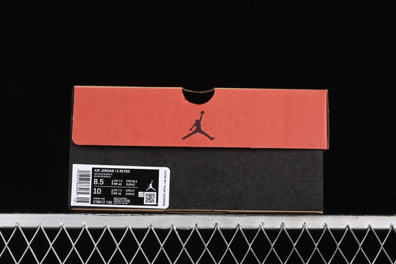 Nike Air Jordan 12 Retro Basketball Shoes in White and Blue - CT8013-140