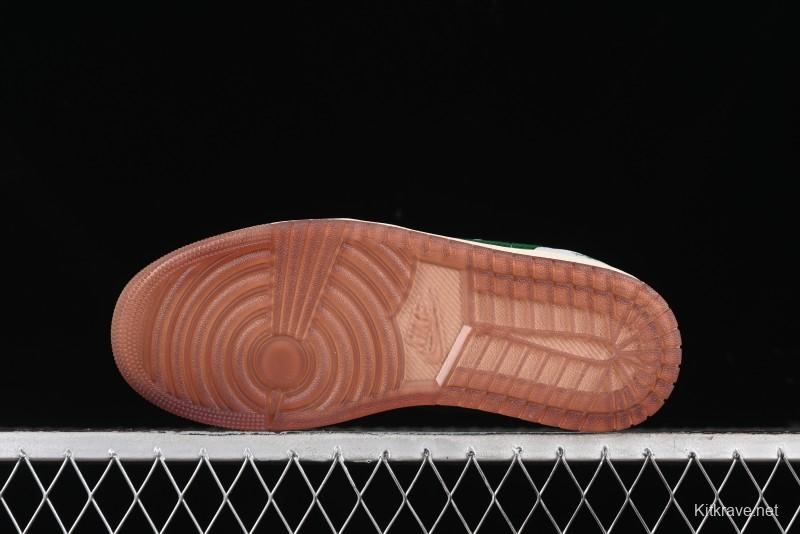 Nike Air Jordan 1 Low AJ1 White Green Double Hook Low-Top Retro Basketball Shoes - FZ5046-041