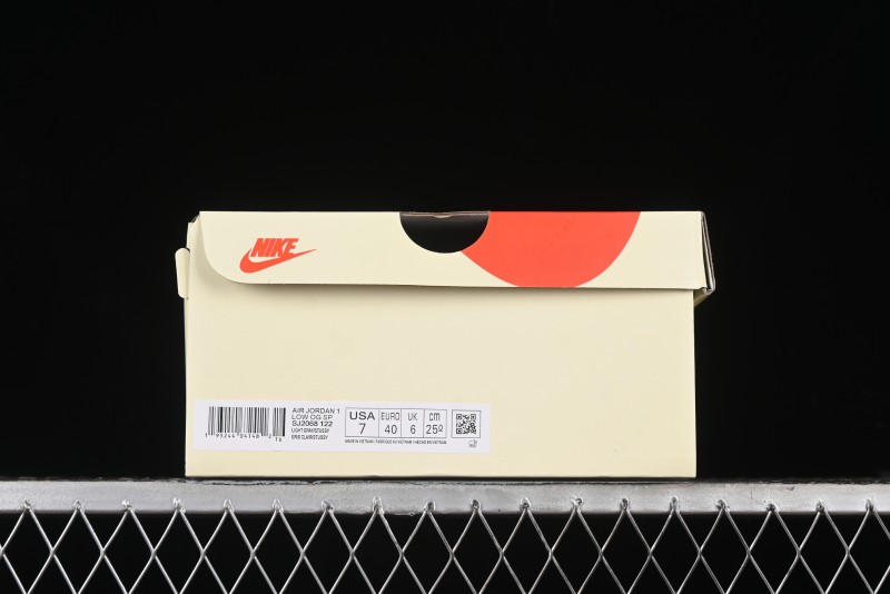 Nike Travis Scott x Fragment Design x Air Jordan 1 Low OG SP AJ1 Retro Sneakers - SJ2068-122
