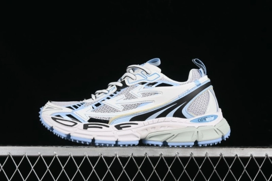 Off-White Be Right Back Low-Top Lifestyle Sneakers in White Blue - X.E5