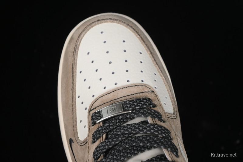 Nike Air Force 1'07 Low Stussy Collaboration - Milk Tea Low Top Casual Sneakers - XZ6188-999