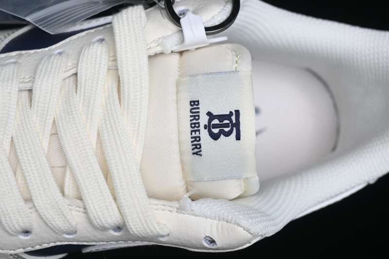 Nike Air Force 1 '07 Low Burberry Collaboration - Off White Navy Blue Patchwork Low Top Casual Sneakers BB8588-222