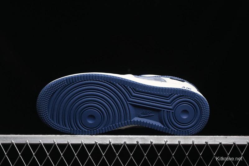 Nike Air Force 1 '07 Low Violent Bear Collaboration - Grey Beige Blue Low-Top Casual Sneakers - KK1988-017
