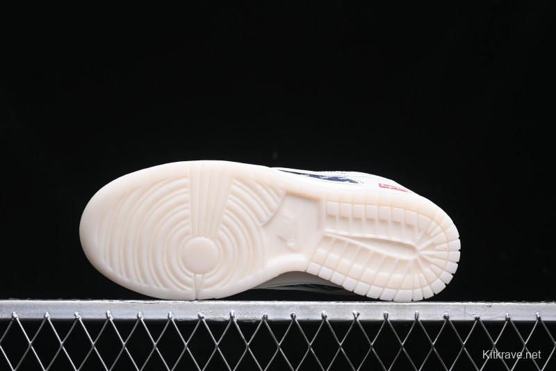 Nike SB Dunk Low Supreme Collaboration - White Blue with Crystal Outsole Anniversary High-End Custom Low-Top Casual Skate Shoes - XS1086-002