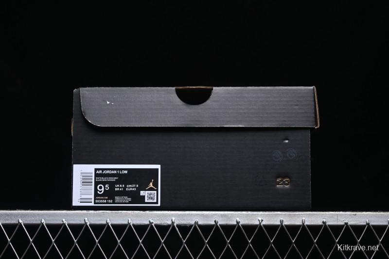 Nike Air Jordan 1 Low AJ1 Retro Casual Sneakers in Black/Brown - 553558-152