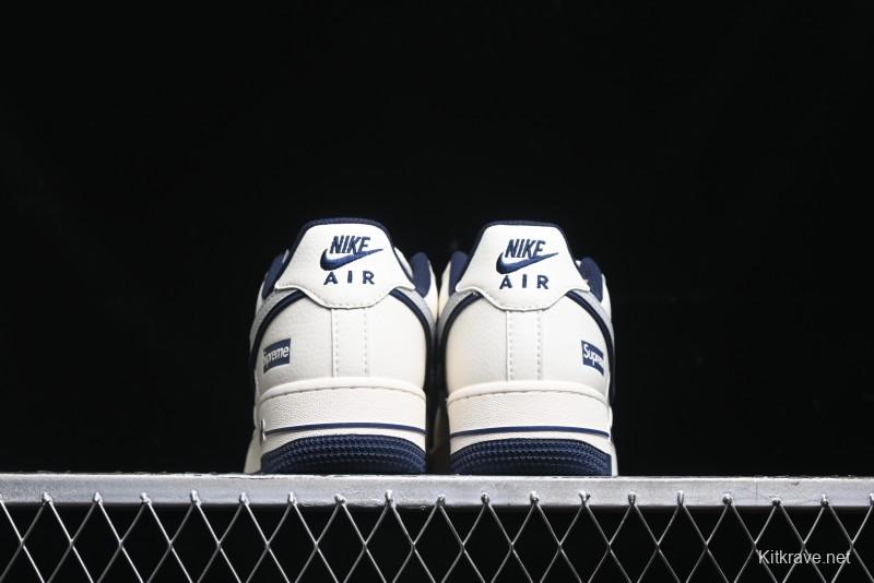 Nike Air Force 1 '07 Low Supreme Collaboration - Light Blue Shadow Swoosh Casual Sneakers - XZ6188-989