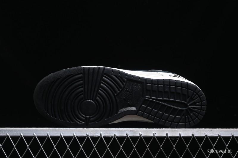 Nike SB Dunk Low UN Collaboration - Beige Black Line Black Sole Anniversary Custom Low-Top Casual Skate Shoes - BB7518-004