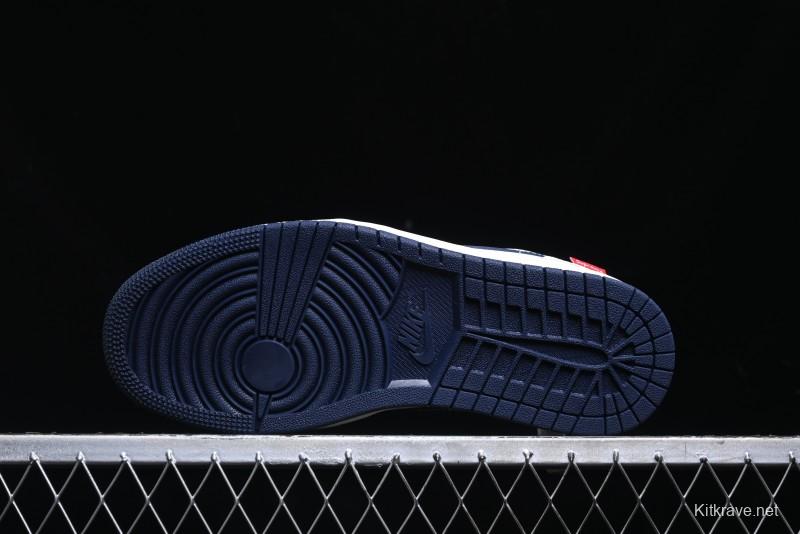 Nike Air Jordan 1 Low Supreme x The North Face Retro Basketball Shoes - XX3318-188