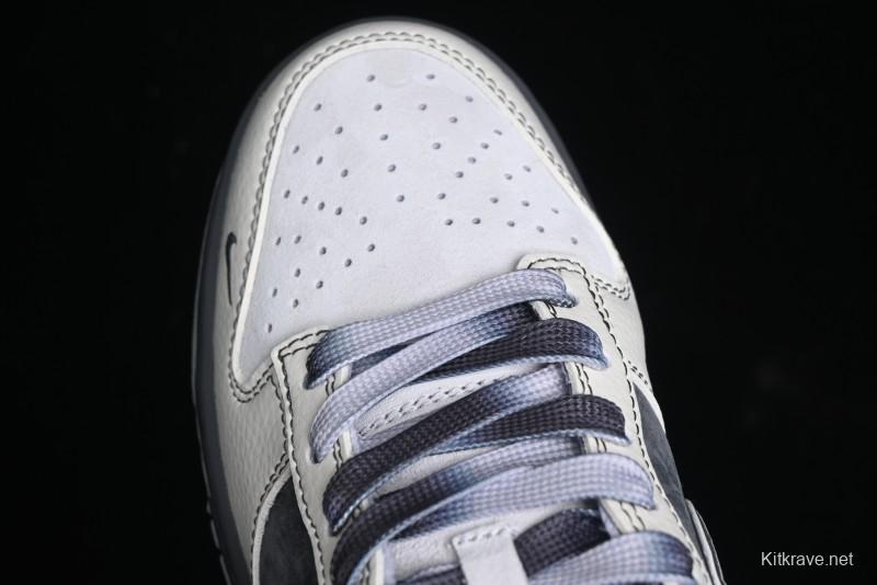 Nike SB Dunk Low The North Face Collaboration - Grey White Anniversary High-End Custom Low-Top Casual Skate Shoes - XX3186-202