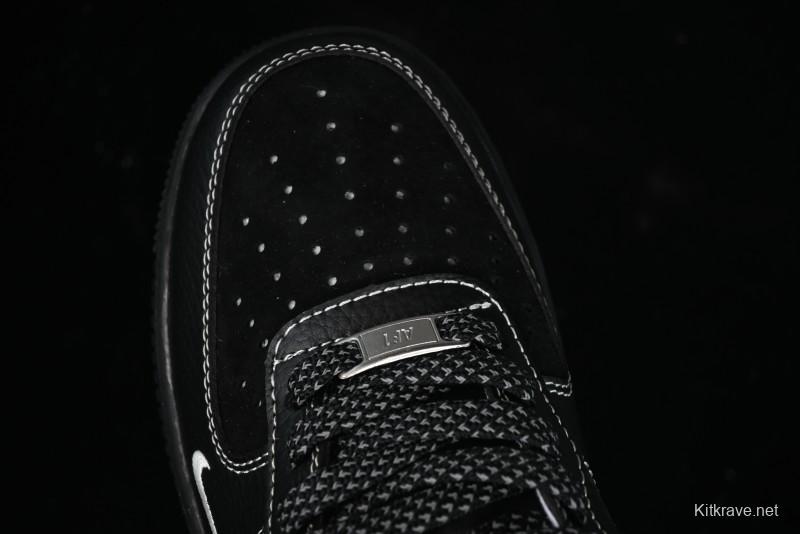 Nike Air Force 1 '07 Low Stussy Collaboration - Samurai Black Low-Top Casual Sneakers - XZ6188-969