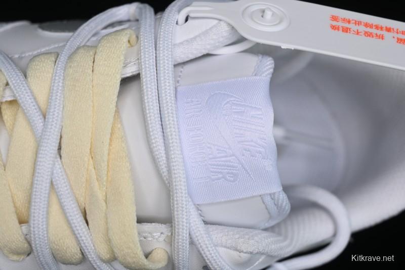 Nike Air Force 1 '07 Low Silver Hook Off-White Style Casual Sneakers - ZH0316-049