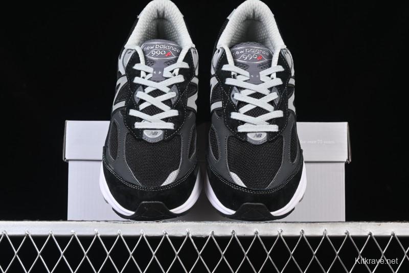 New Balance 990 Series Premium Retro Running Shoes with Carbon Fiber Midsole - M990BK6