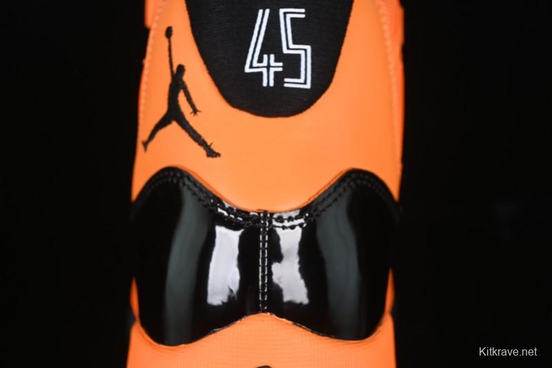 Nike Air Jordan 11 Retro High Top Basketball Shoes in Black/Orange - CT8012-800