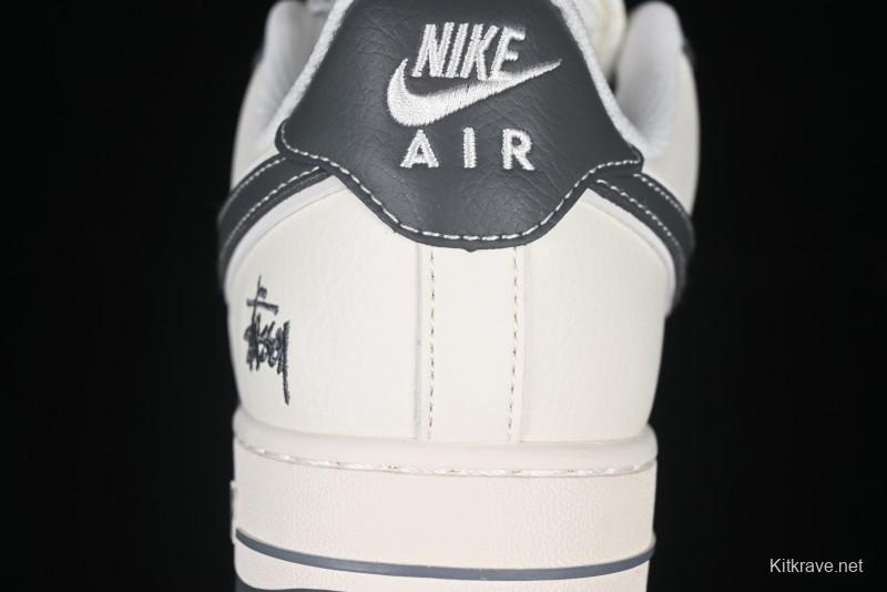 Nike Air Force 1 '07 Low Stussy Collaboration Granite Grey Low-Top Casual Sneakers - XZ6188-226