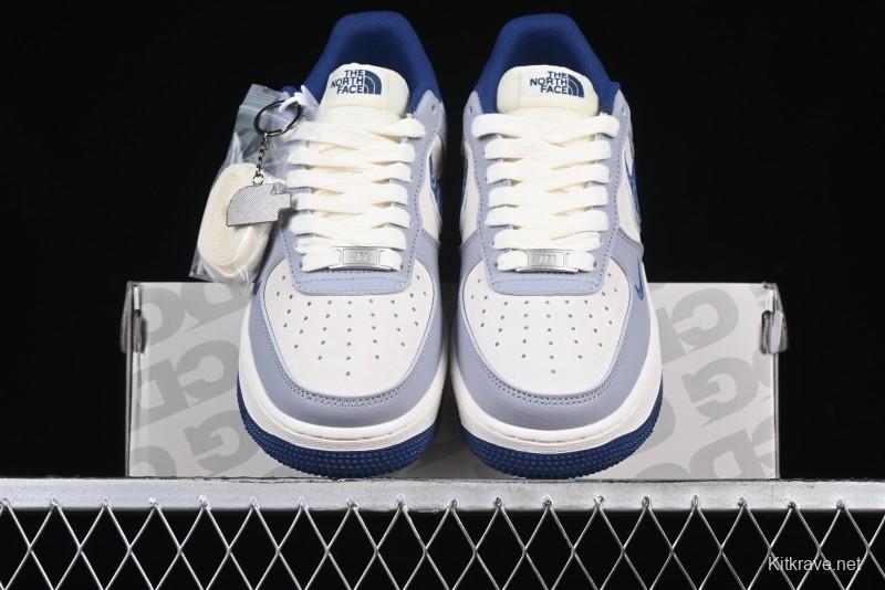 Nike Air Force 1 '07 Low The North Face x CDG Blue Double Swoosh Casual Sneakers - DM6688-019