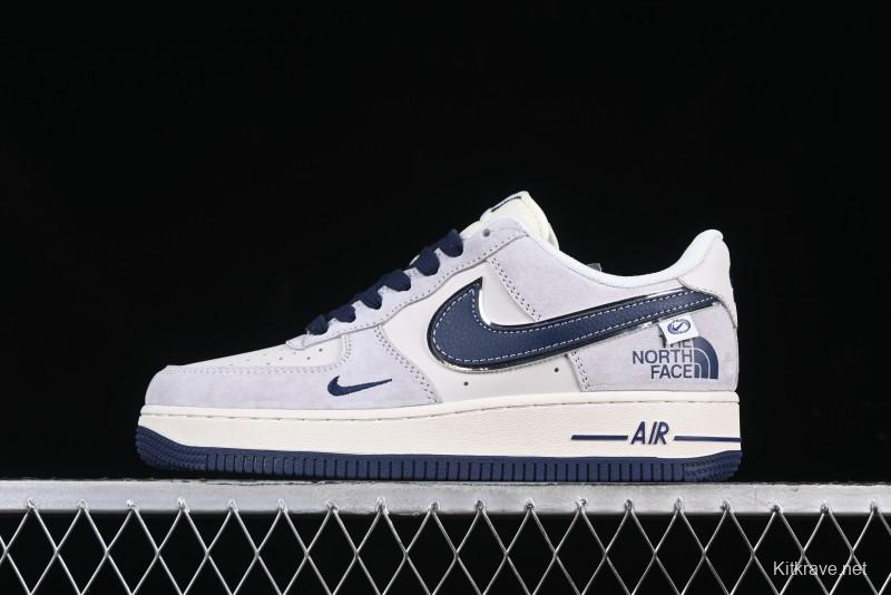 Nike Air Force 1 '07 Low The North Face Collaboration Blue Swoosh Logo Casual Sneakers - XZ6188-913