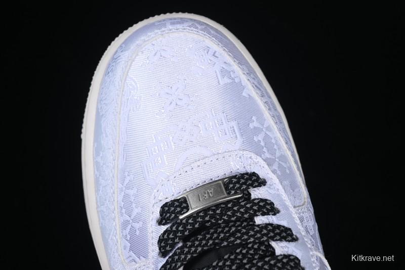 Nike Air Force 1 '07 Low North Face Edison Chen Collaboration White Silk Dual-Tone Casual Sneakers - DM6868-054