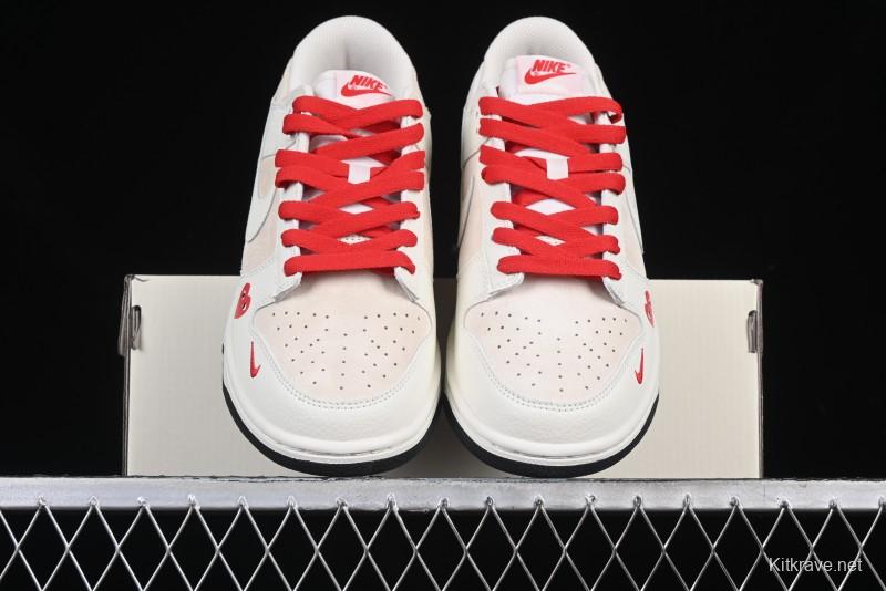 Nike SB Dunk Low Comme des Garcons Play Heart White Anniversary Custom Low-Top Casual Skate Shoes - DJ2024-052