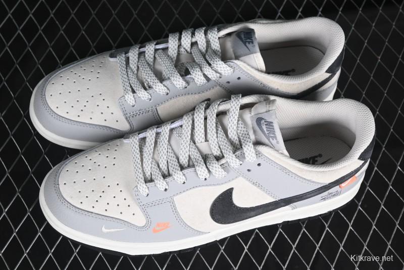 Nike SB Dunk Low Stussy Collaboration Embroidered Black Swoosh Anniversary Custom Low-Top Casual Sneakers - DJ2024-095