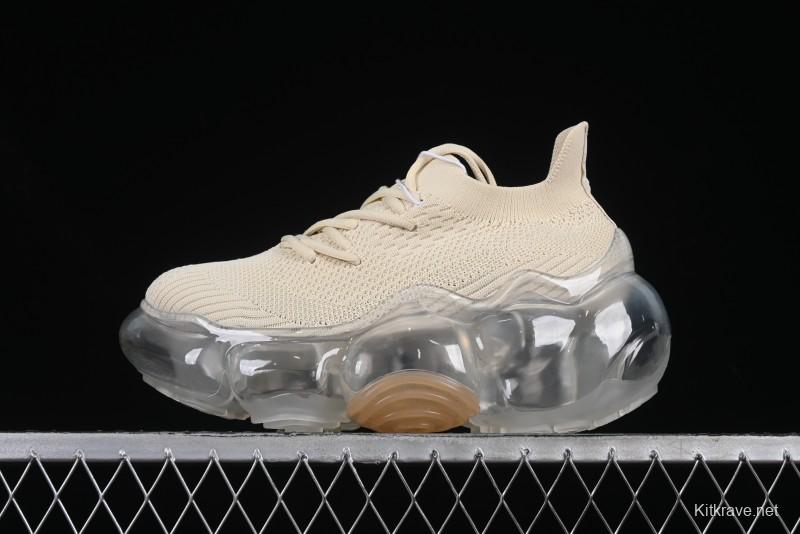 Grounds Big Bubble High Platform Sneakers in Cream White - AJE5