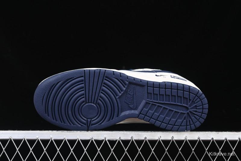 Nike SB Dunk Low Supreme Collaboration - Light Blue Double Swoosh Anniversary Custom Low-Top Casual Skate Shoes - XX3168-301