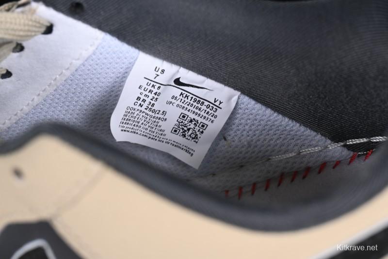 Nike Air Force 1 '07 Low Stussy Collaboration Grey Fog Swoosh Low-Top Casual Sneakers - KK1988-033