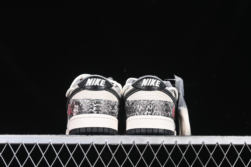 Nike SB Dunk Low Year of the Snake Series Strap Black Swoosh Custom High-End Low-Top Casual Skate Shoes - YX5066-273