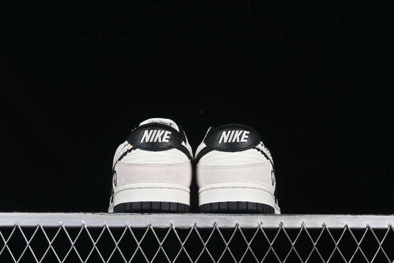Nike SB Dunk Low Lightning Collaboration Daisy White Swoosh Anniversary Custom Low-Top Casual Skate Shoes - DJ2024-073