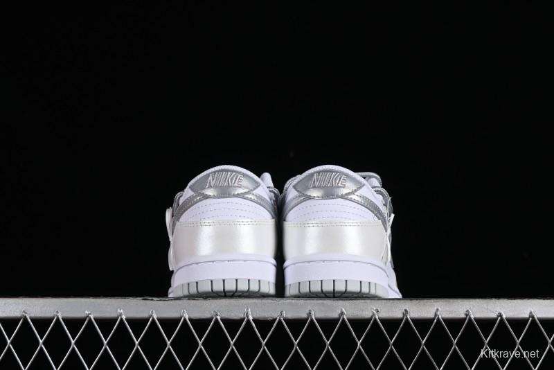 Nike Dunk Low SB Casual Sneakers with Deconstructed Laces and Ribbon Bow Design - DH9765-102