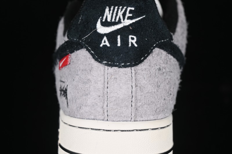 Nike Air Force 1 '07 Low Stussy Collaboration - Suede Grey Low-Top Casual Sneakers - SJ6698-018
