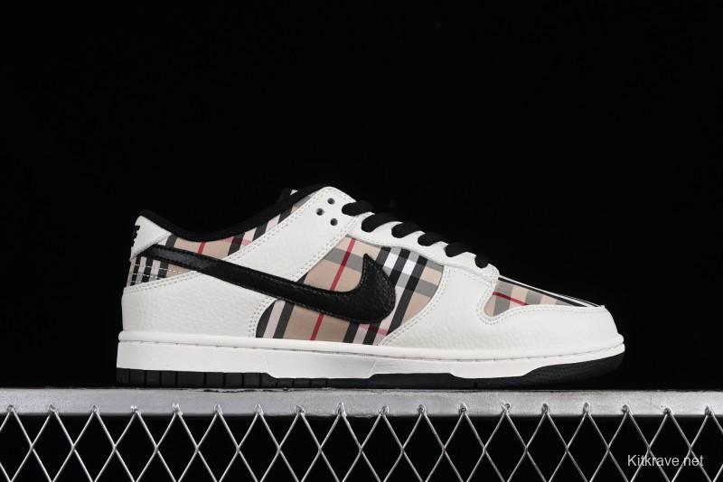 Nike Supreme SB Dunk Low Plaid Colorway Low-Top Casual Skateboarding Shoes - SP1098-051