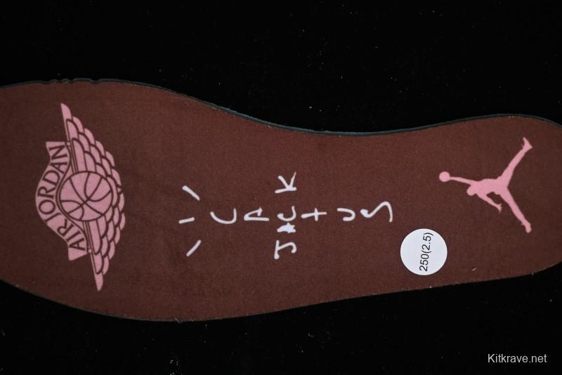 Nike Travis Scott x Air Jordan 1 Low OG AJ1 Reverse Swoosh Sneakers - DZ4137-206