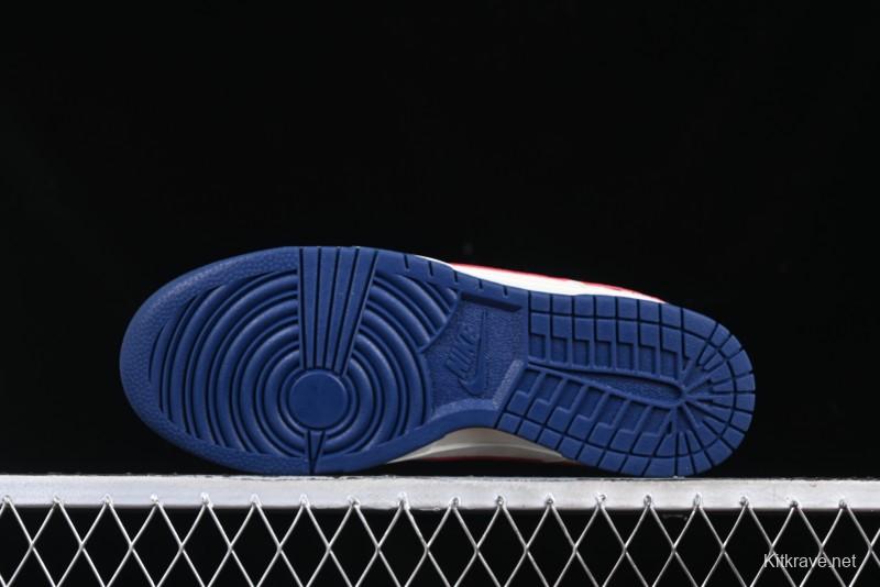 Nike SB Dunk Low Edison Chen Collaboration Blue Red Swoosh Anniversary Custom Low-Top Casual Skate Shoes - DJ2024-099