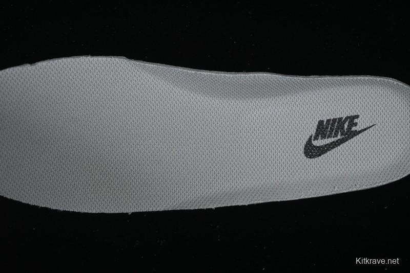 Nike Air Force 1 '07 Low Stussy Collaboration Silver Trim Black Swoosh Low-Top Casual Sneakers - XZ6188-912