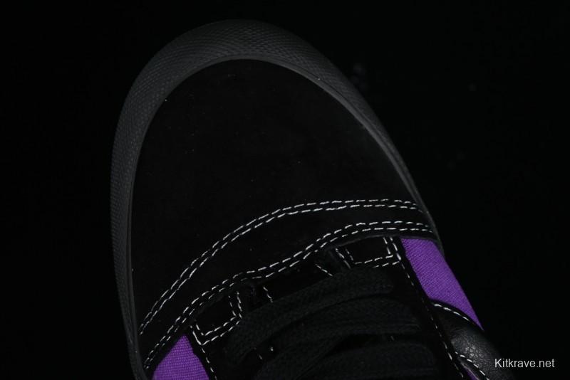 Vans Classics Knu Skool Black Purple Slip-On Shoes - VN0009QCSWE