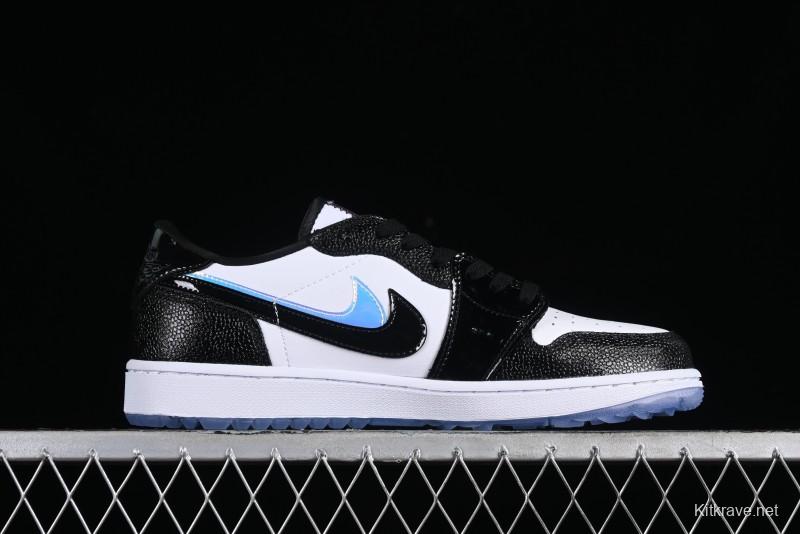 Nike Air Jordan 1 Low Golf AJ1 Retro Golf Shoes with Laser Patent Leather and Double Hook Design - FZ4159-100