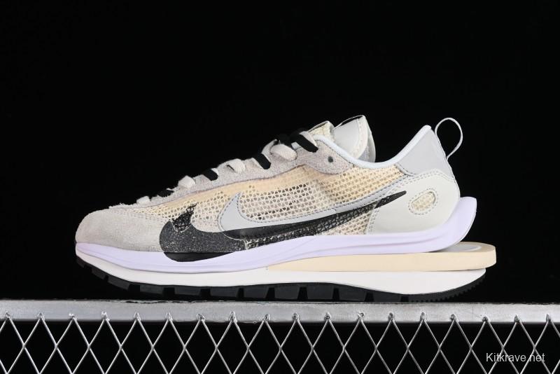 Nike Sacai VaporWaffle 3.0 Deconstructed Sneakers with Overlapping Swoosh and Dual Tongue - CV1363-101