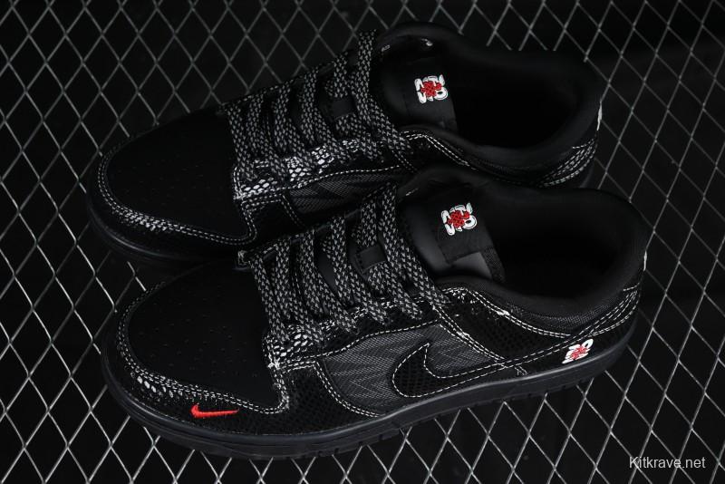 Nike SB Dunk Low Year of the Snake Limited Edition - Black Snake Anniversary High-End Custom Low-Top Casual Sneakers - CH8311-233