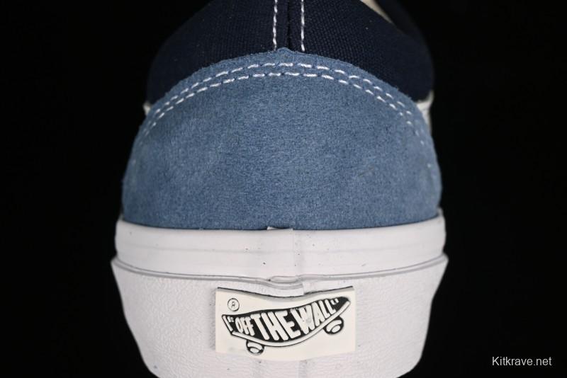 Vans Sk8-Mid Reissue 83 High-End Blue Suede Retro Skate Shoes - VN000CQDDWR
