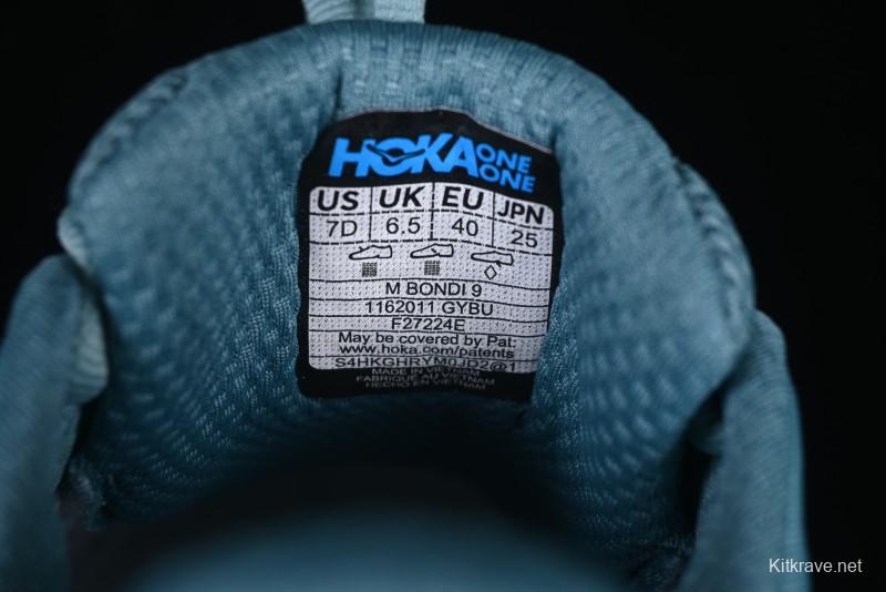 HOKA ONE ONE Bondi 9 Cushioned Running Shoes with Soft EVA Midsole - 1162011 GYBU