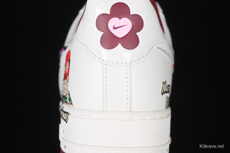 Nike Air Force 1 '07 Low "Grandma Christmas" Limited Edition Custom Casual Sneakers - FZ5068-616