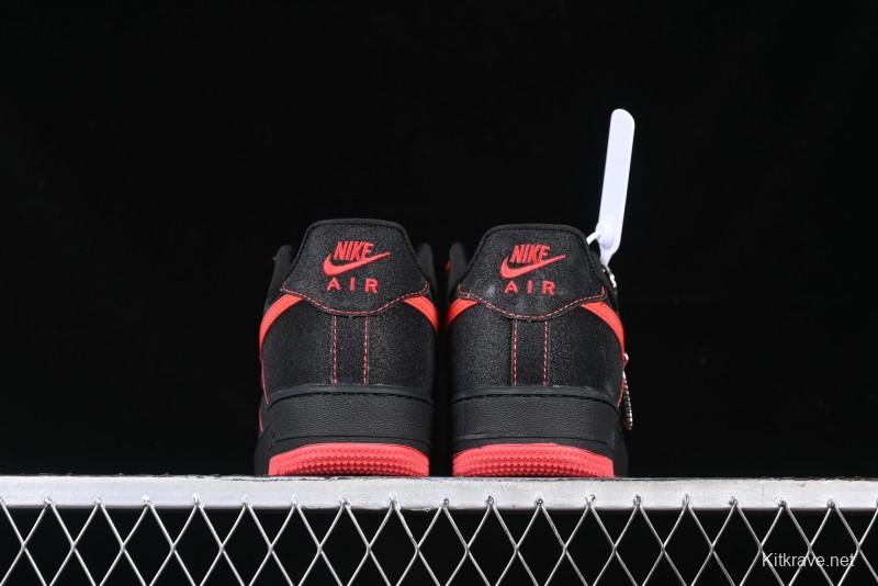 Nike Air Force 1 '07 Low Casual Sneakers in Heartbeat Orange with Full-Length Air Cushion - DF0188-015