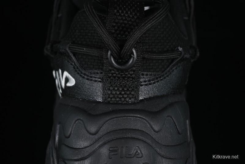 Fila Fusion Retro Mars Running Shoes with Lace-Up Design and Cushioned Sole - F12W422103FBK