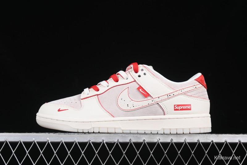 Nike SB Dunk Low Supreme Collaboration Anniversary Custom Low-Top Casual Sneakers - DM6868-033