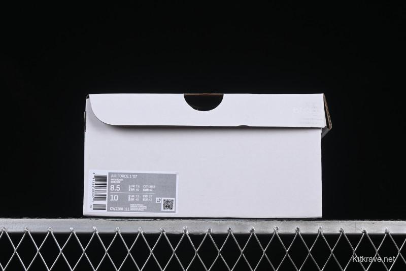 Nike Air Force 1 '07 Low Shadow Knight Grey White Black Casual Sneakers - CW2288-111