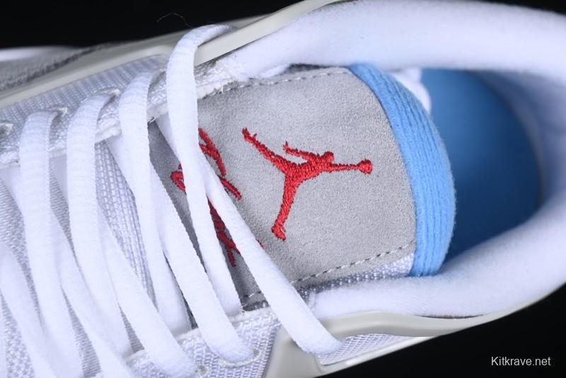 Nike Air Jordan 4 Remastered Retro Sneakers in White Blue - FQ7939-104