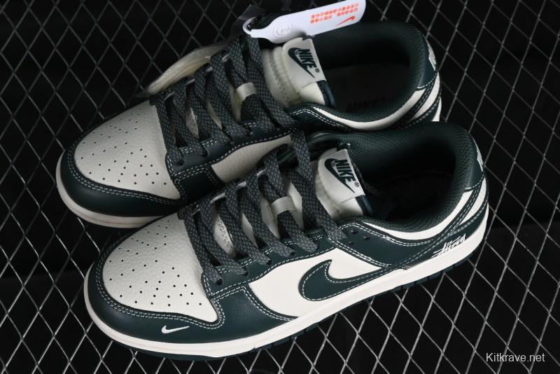Nike SB Dunk Low Stussy Collaboration - Navy Starry Sky Anniversary Custom Low-Top Casual Skate Shoes - BB9898-003